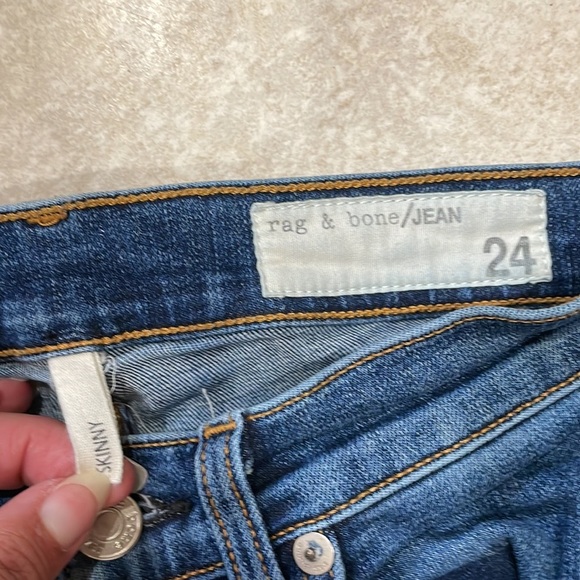 Rag & Bone La Paz Destroyed Skinny Jeans 24 - Picture 3 of 9